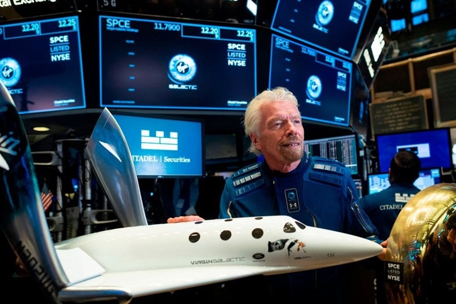 Tỉ phú Anh Richard Branson có chuyến bay vào vũ trụ ngày 11.7. Ảnh: Virgin Galactic