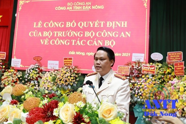 Tân Giám đốc Công an tỉnh Đắk Nông - Đại tá Bùi Quang Thanh mới được bổ nhiệm. Ảnh: CAT