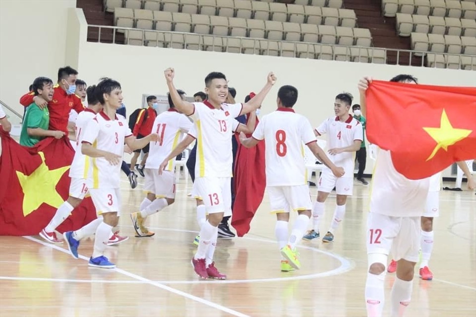 Đội tuyển Futsal Việt Nam lần thứ 2 giành vé dự Futsal World Cup 2021. Ảnh: VFF