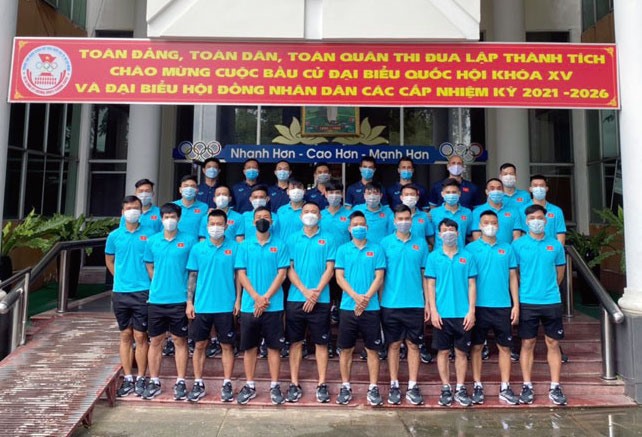 Đội tuyển Futsal Việt Nam tập trung trong ngày 20.7. Ảnh: VFF