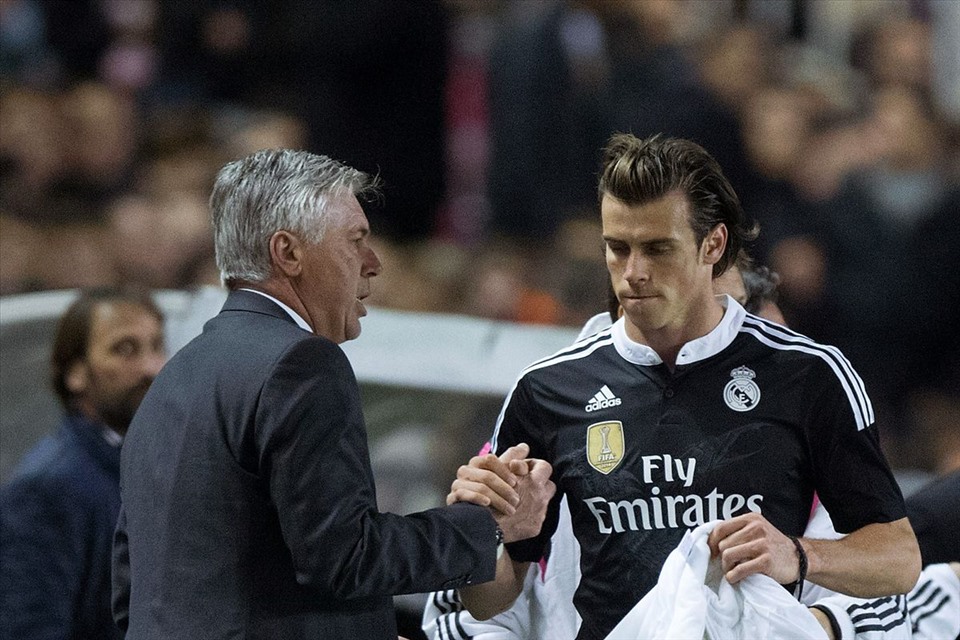 Gareth Bale và Carlo Ancelotti đã cùng nhau giành nhiều vinh quang. Ảnh: AFP.