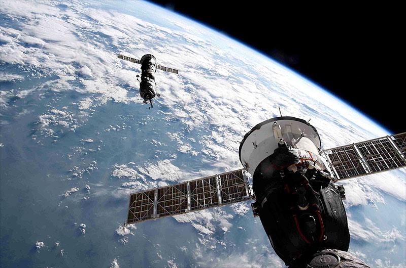 Khoang đỗ Pirs của Nga, gắn với tàu vũ trụ chở hàng Progress MS-16, rời Trạm Vũ trụ Quốc tế ngày 26.7. Ảnh: Roscosmos