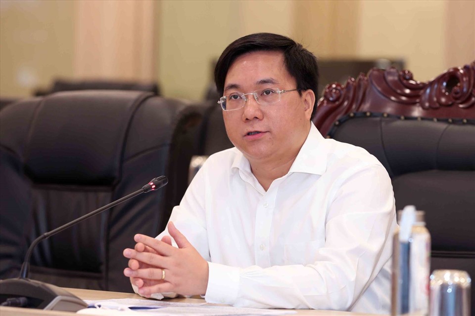 Thứ trưởng Bộ KHĐT Trần Duy Đông phát biểu tại buổi làm việc chiều 27.7. Ảnh: MPT