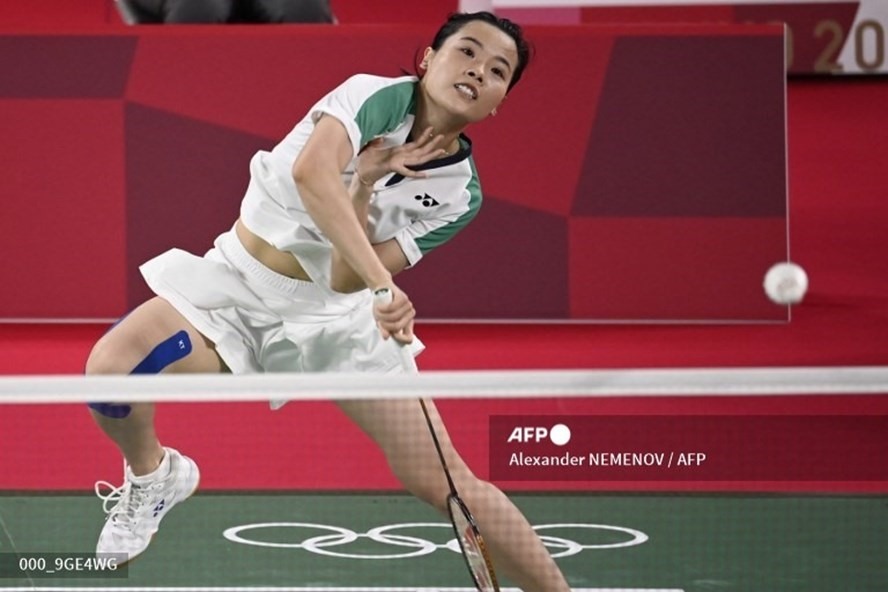 Trước đó, Thùy Linh đã thắng Qi Xuefei (Mexico) 2-0 (21-11, 21-11) và thua đối thủ số 1 thế giới Tai Tzu-ying (Đài Loan) 0-2 (16-21, 11-21). Ảnh: AFP