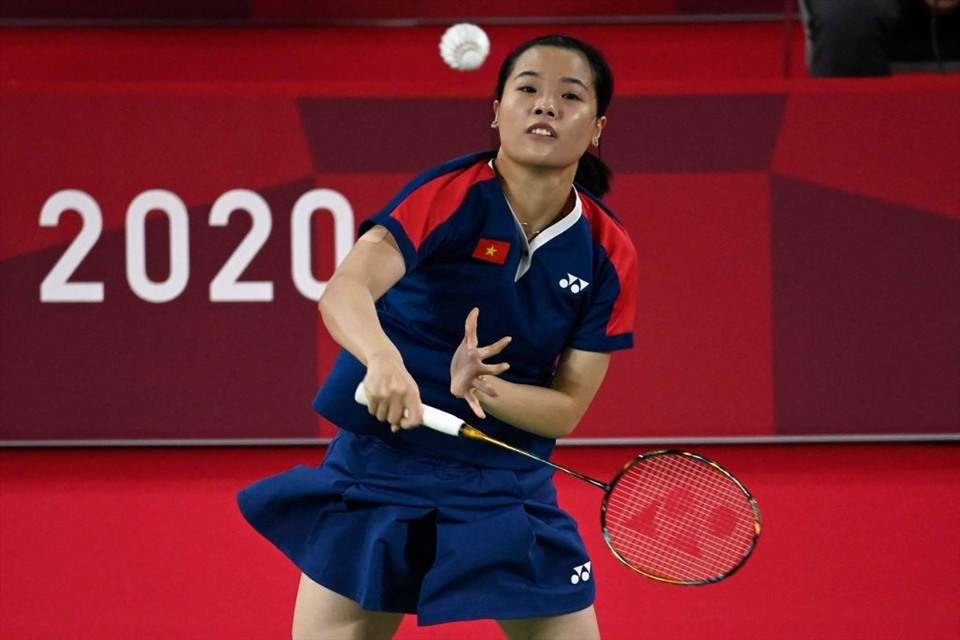 Tay vợt Nguyễn Thuỳ Linh đã khép lại Olympic Tokyo 2020 với chiến thắng Jaquet Sabrina 2-0 ở lượt trận cuối bảng P cầu lông đơn nữ. Ảnh: G.T