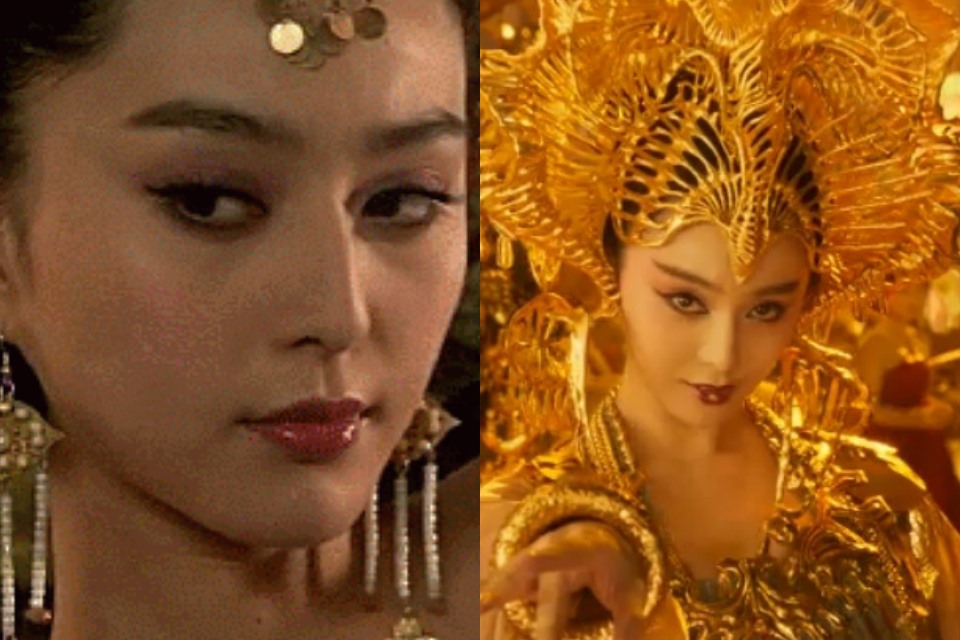 Tạo hình của Phạm Băng Băng trong 2 lần vào vai Đát Kỷ. Ảnh: Xinhua.