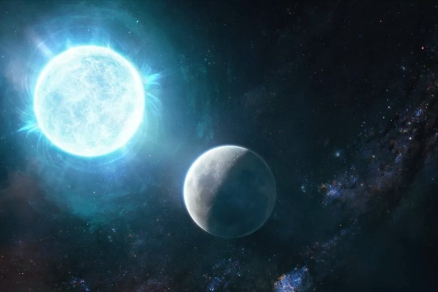 Ngôi sao lùn trắng mới được tìm thấy xấp xỉ bằng Mặt trăng. Ảnh minh họa: NASA