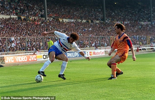 Sampdoria của Vialli và Mancini thất bại trong trận chung kết Cúp C1 năm 1992 ở Wembley. Ảnh: UEFA