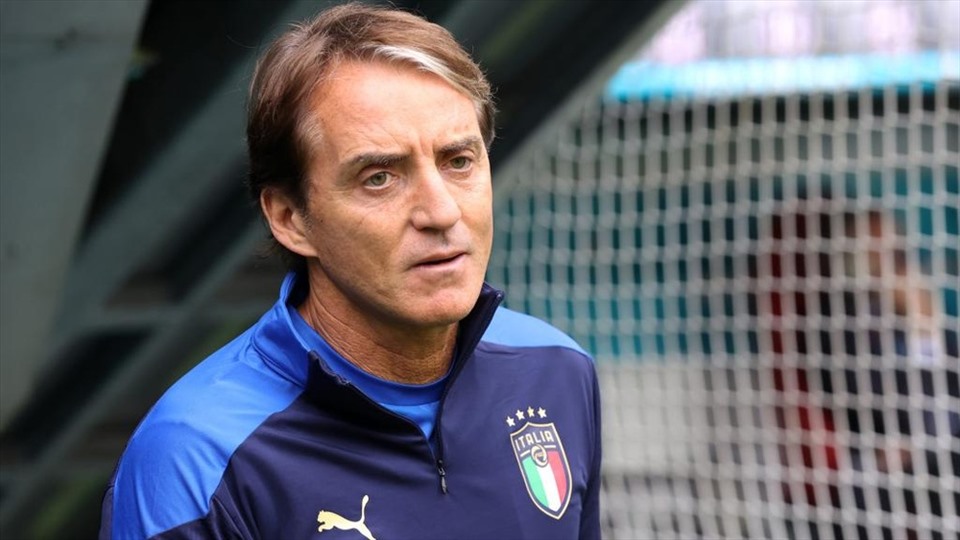 Huấn luyện viên Mancini (Italia). Ảnh: AFP.