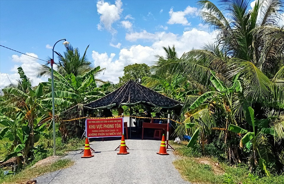 Một điểm cách ly y tế trên địa bàn tỉnh Trà Vinh. Ảnh: TR.L.