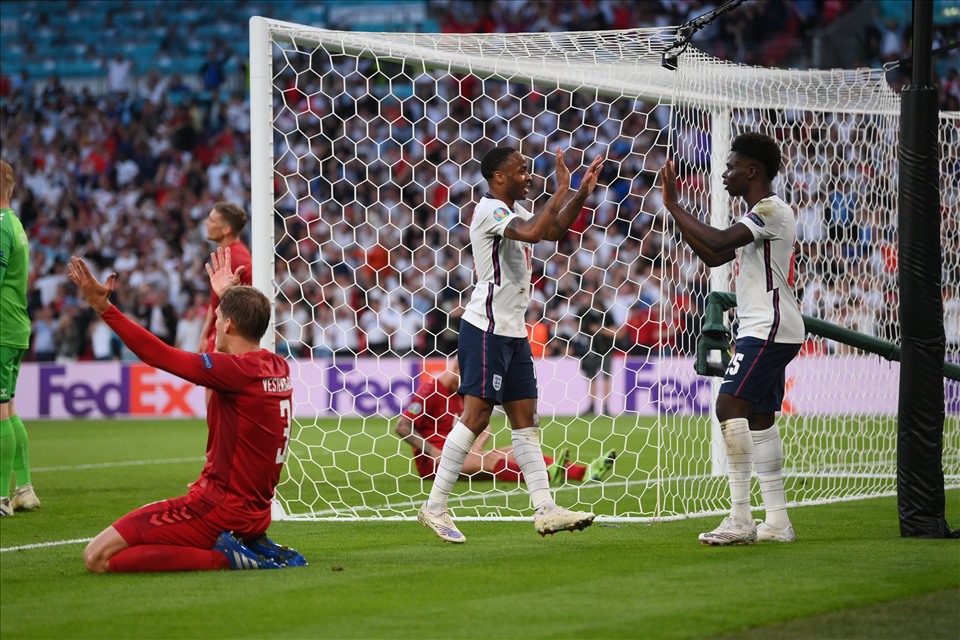 Tuyển Anh lần đầu tiên vào chung kết EURO sau khi vượt qua Đan Mạch ở trận bán kết 2. Ảnh: EURO 2020.