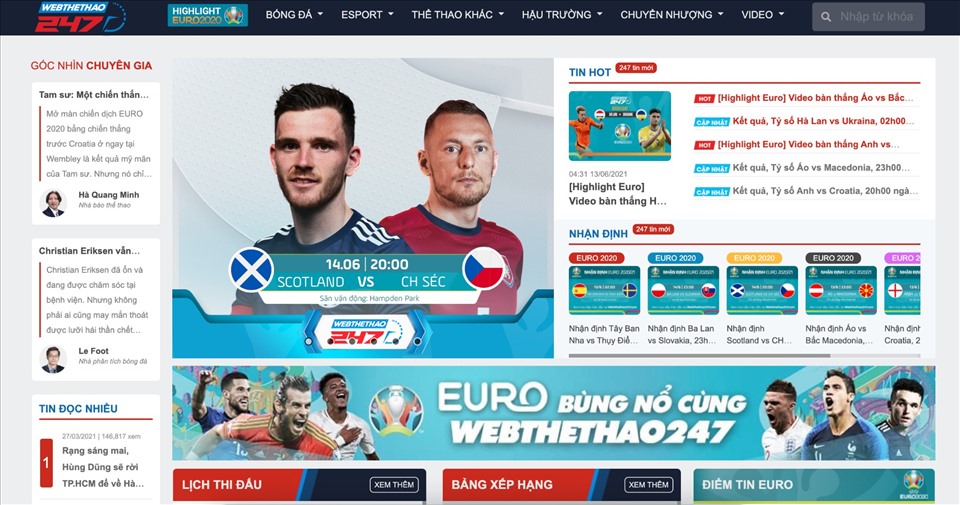 Webthethao247.com đã đạt được thoả thuận sở hữu bản quyền EURO 2020 khai thác trên nền tảng social media.