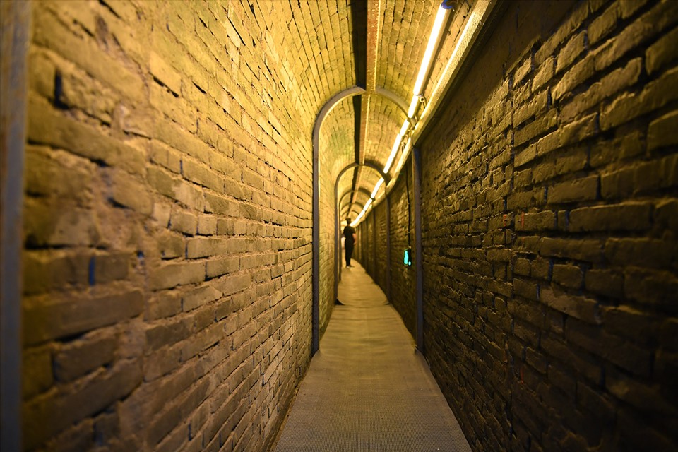 Bên trong hầm ngầm quân sự của Tào Tháo ở. Ảnh: Xinhua