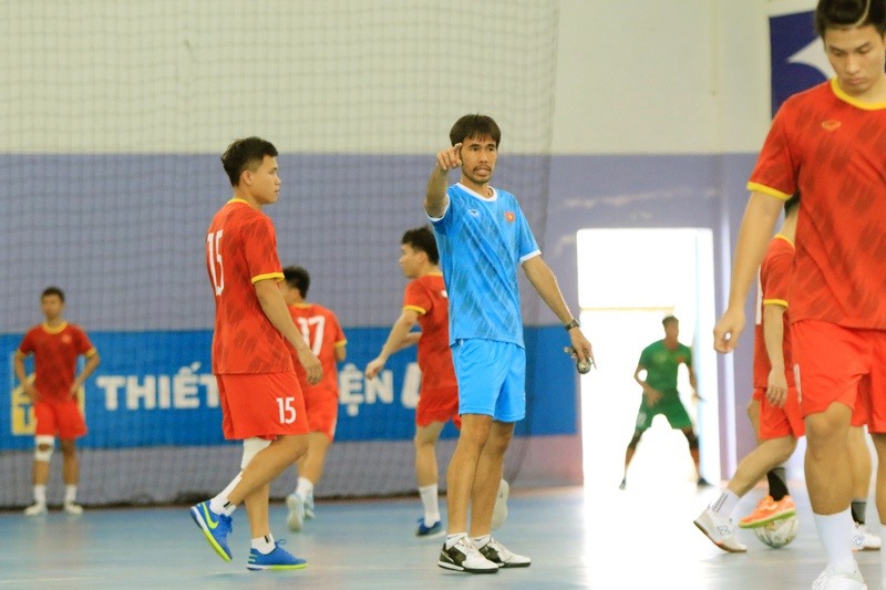 Đội tuyển Futsal Việt Nam đang bước vào giai đoạn quan trọng, chuẩn bị cho vòng chung kết Futsal World Cup 2022. Ảnh: VFF