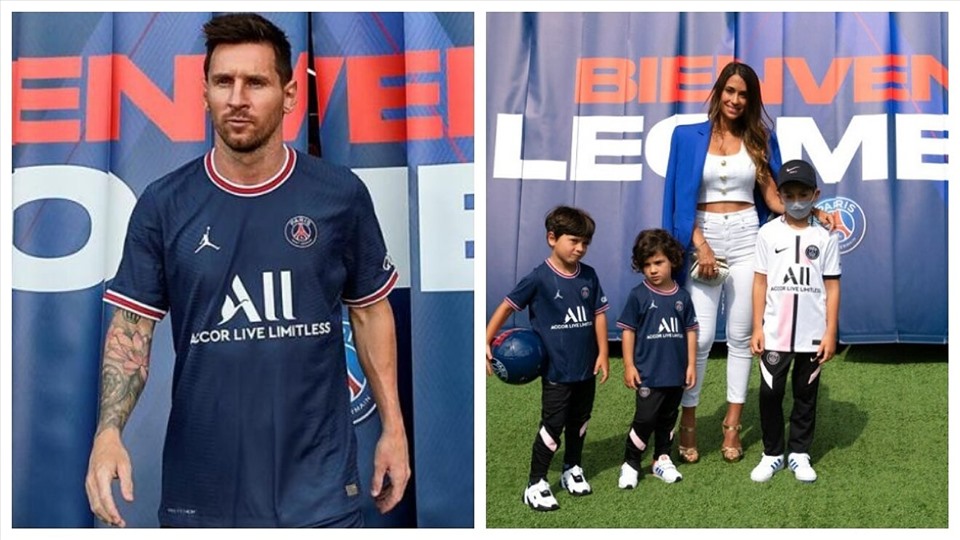 Gia đình Messi, Antonela Roccuzzo bắt đầu làm quen với cuộc sống mới tại Pháp. Ảnh: PSG