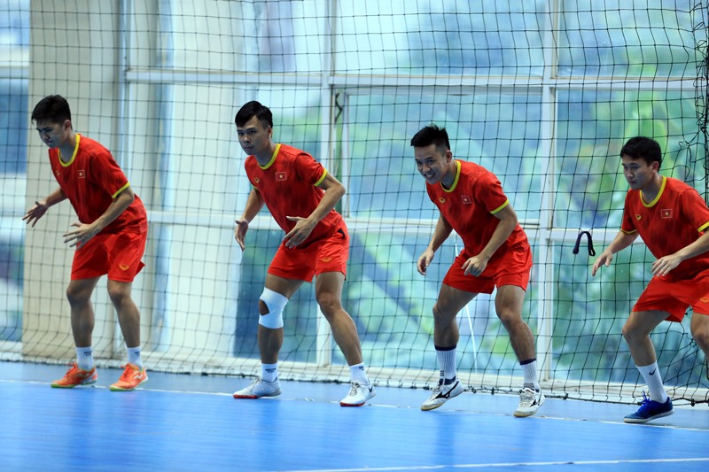 Đội tuyển Futsal Việt Nam đang được tạo điều kiện tốt nhất trong quá trình chuẩn bị cho vòng chung kết Futsal World Cup 2021. Ảnh: VFF