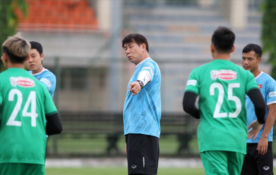 Các thủ môn của U22 Việt Nam dưới sự dẫn dắt của huấn luyện viên Kim Hyun-tae cho thấy sự tiến bộ qua từng ngày. Ảnh: VFF