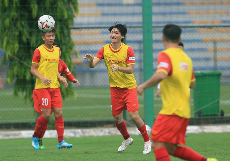 Tuấn Anh trở lại tập luyện cùng đội tuyển Việt Nam từ 8.8. Ảnh: VFF