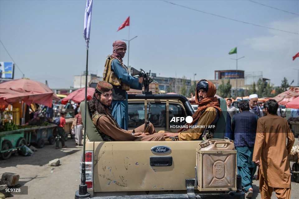 Các thành viên Taliban tại khu vực Kote Sangi của Kabul ngày 17.8. Ảnh: AFP