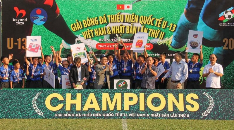 U13 Becamex Bình Dương vô địch giải bóng đá Thiếu niên quốc tế Việt Nam – Nhật Bản U13 lần thứ II. Ảnh: VFF