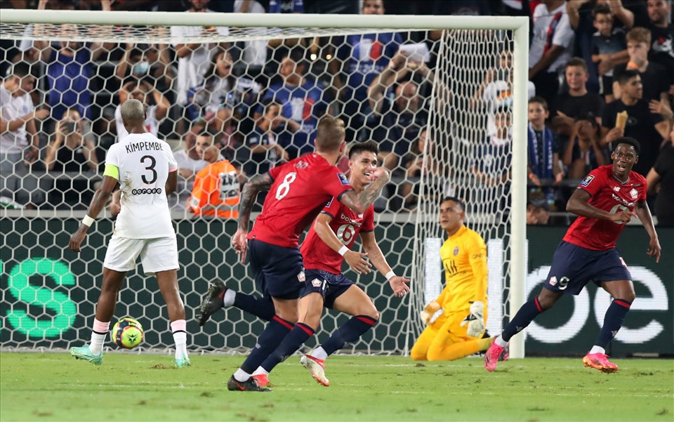 Lille có bàn thắng duy nhất của trận đấu ở phút 45. Ảnh: AFP