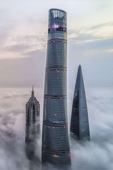 Tòa nhà chọc trời có tổng cộng 128 tầng, hoàn thành vào năm 2014. Ảnh: Xinhua