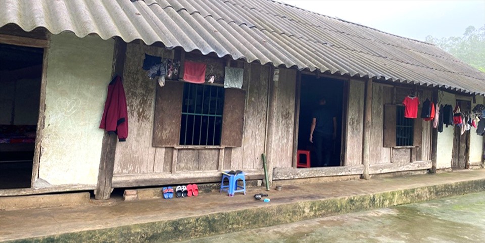 Ngôi nhà cũ của gia đình đoàn viên Trần Thị Là.