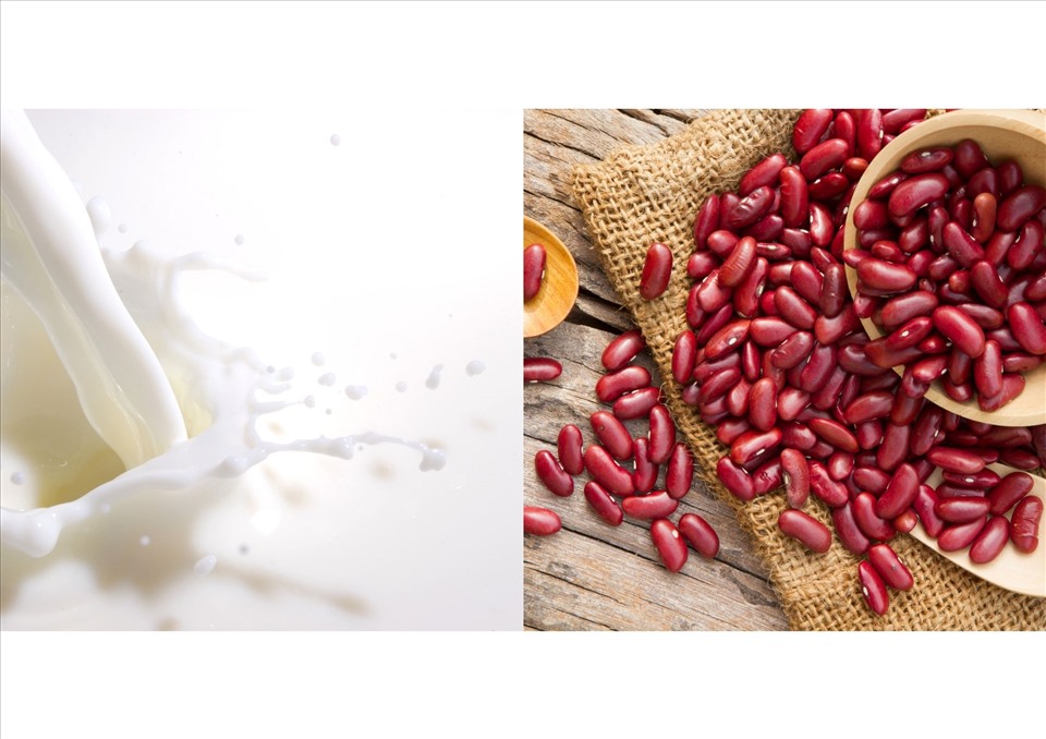 Hướng dẫn cách làm sữa đậu đỏ bằng những nguyên liệu phổ biến. Đồ họa: Hải Ngọc