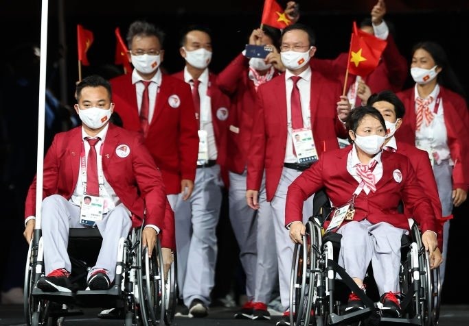 Đoàn thể thao người khuyết tật Việt Nam tham dự lễ khai mạc