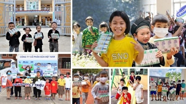 Vinamilk thực hiện nhiều chương trình hướng đến trẻ em như Quỹ sữa Vươn cao Việt Nam, chăm sóc dinh dưỡng trẻ em trong đại dịch…