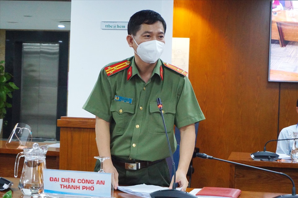 Thượng tá Lê Mạnh Hà - Phó Trưởng Phòng Tham mưu Công an TPHCM.