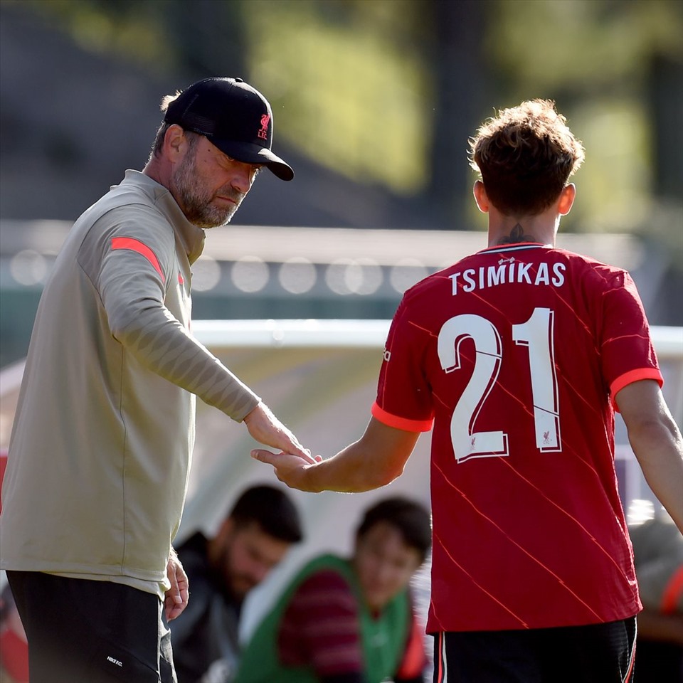 Klopp đã kiên nhẫn và tự tin vào Tsimikas. Ảnh: AFP.