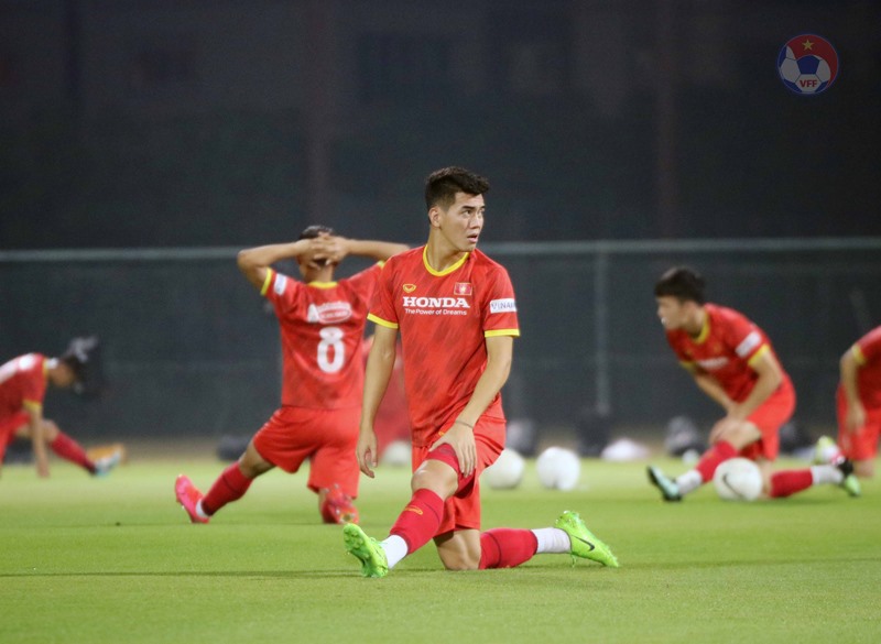 Tiền đạo Tiến Linh “tịt ngòi” sau 2 trận đấu tập của tuyển Việt Nam với U22 Việt Nam. Ảnh: VFF
