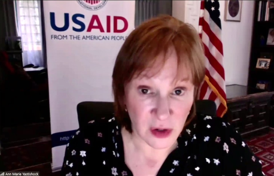 Giám đốc USAID Việt Nam Ann Marie Yastishock phát biểu tại lễ tổng kết dự án. Ảnh: USAID/Vietnam