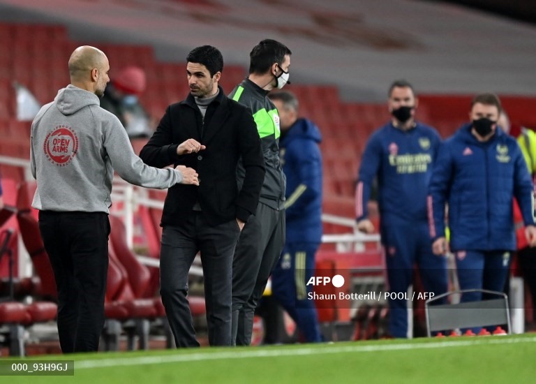 Cuộc đối đầu giữa Mikel Arteta và Pep