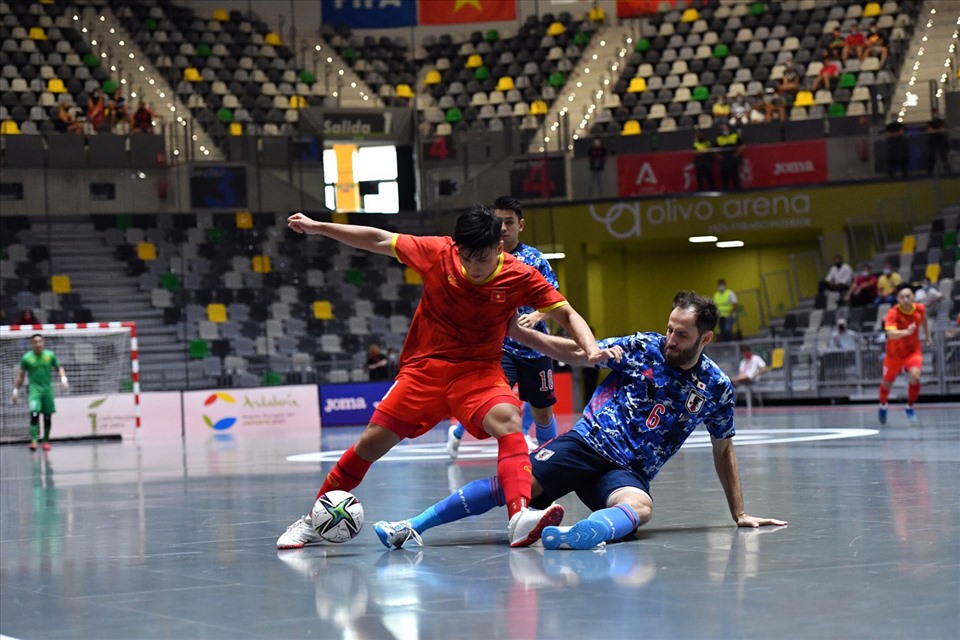 Đội tuyển Futsal Việt Nam thua 0-1 trước Nhật Bản. Ảnh: VFF