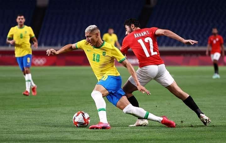 Richarlison là cầu thủ tấn công nổi bật nhất của tuyển U23 Brazil tại Olympic năm nay. Ảnh: AFP.