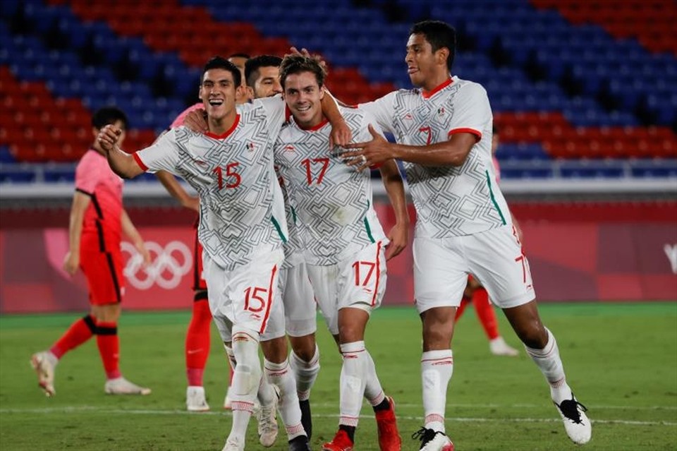 U23 Mexico có đến 8 cầu thủ ghi bàn tại Olympic năm nay. Ảnh: AFP.