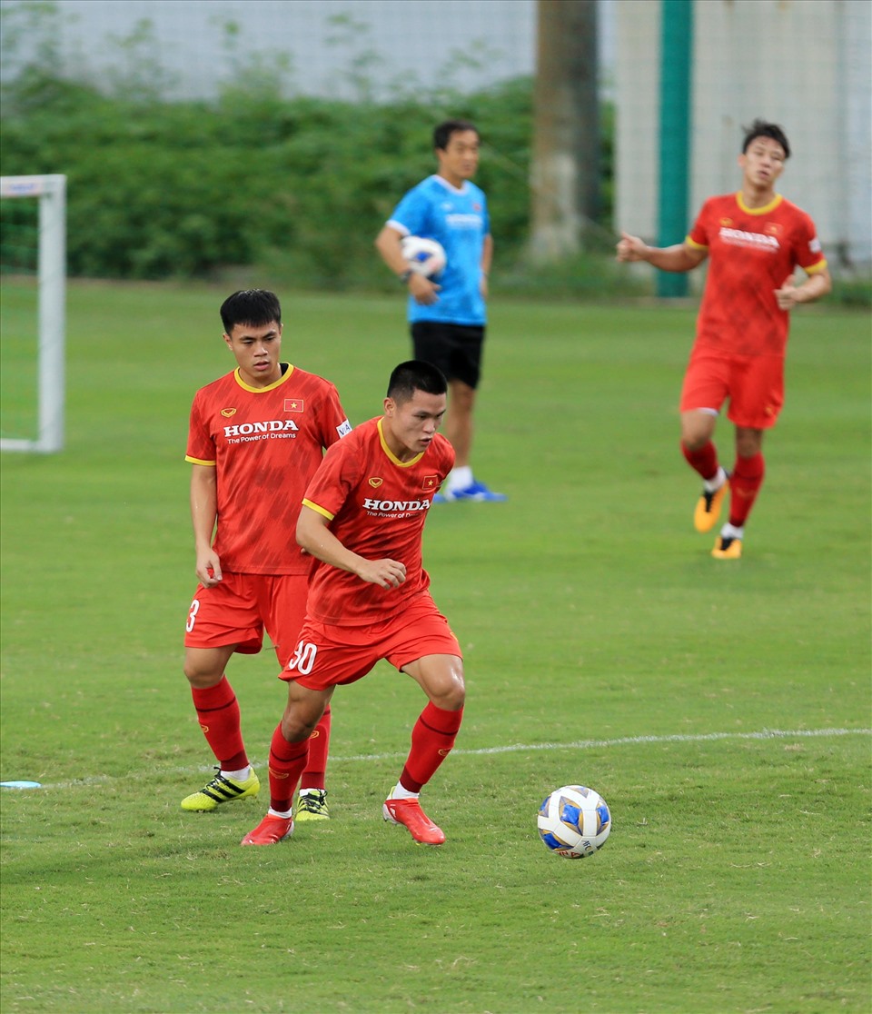 Tân binh Phạm Tuấn Hải để lại nhiều dấu ấn sau 2 trận giao hữu với U22 Việt Nam khi có 3 bàn thắng và 1 đường kiến tạo. Ảnh: VFF
