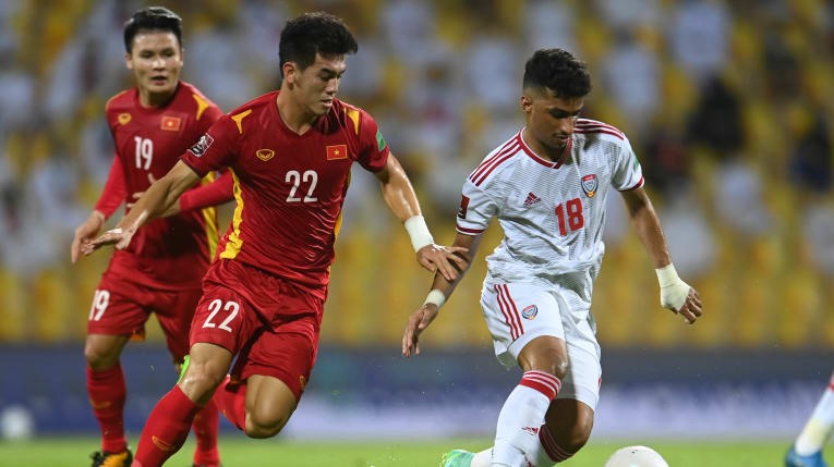 Đội tuyển Việt Nam trong trận đấu với UAE ở lượt cuối vòng loại thứ 2 World Cup 2022. Ảnh: AFC