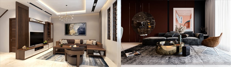 Mỗi phòng khách sẽ có những diện tích, hình dạng khác nhau, gia chủ nên lựa chọn nội thất sao cho phù hợp. Đồ họa: M.H