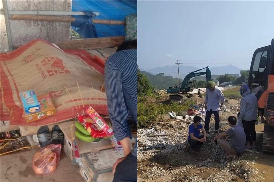 Hiện trường vụ tai nạn lao động khiến một công nhân tử vong ở Bắc Quang, Hà Giang.