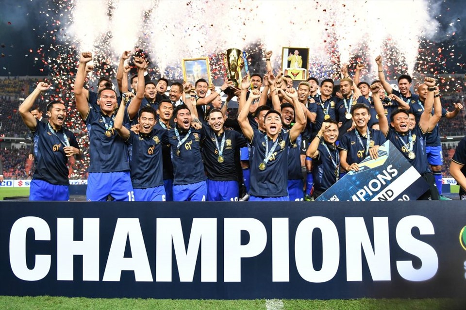 Dưới thời Kiatisak, Thái Lan 2 lần vô địch AFF Cup vào các năm 2014 và 2016. Ảnh: AFF