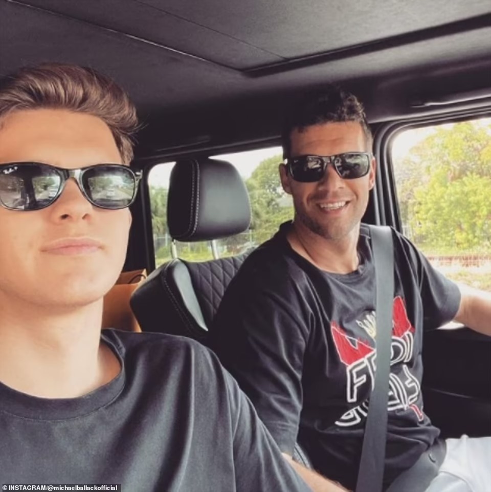 Emilio và Michael Ballack trong chuyến nghỉ dưỡng tại Bồ Đào Nha. Ảnh: Instagram.