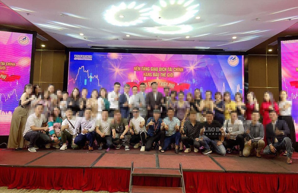 Một sự kiện của sàn tiền ảo Wolf Broker tổ chức tại TP.Hạ Long (Quảng Ninh) vào tháng 11.2020. Ảnh: Nhà đầu tư cung cấp.