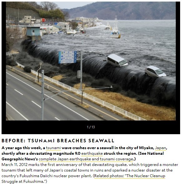 Hình ảnh trong video giả nói trên thực chất là hình ảnh sóng thần ở Nhật Bản năm 2011. Ảnh: Fact-check Factly