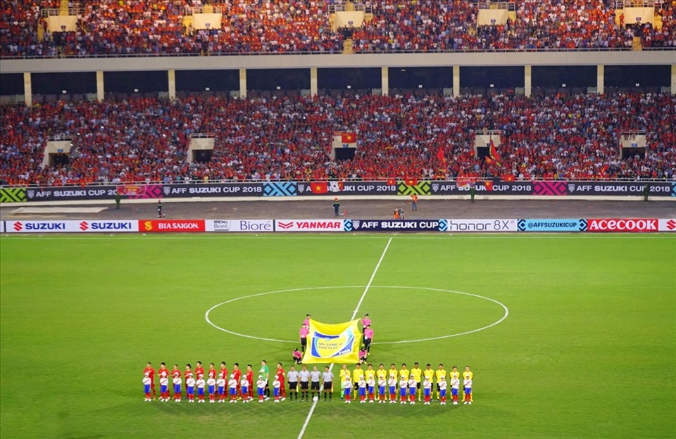 Sân Mỹ Đình đăng cai các trận đấu của đội tuyển Việt Nam tại AFF Cup 2018. Ảnh: Thuỷ Đặng