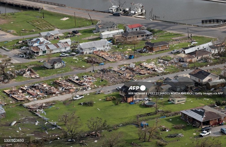 Louisiana tan hoang sau bão Ida. Ảnh: AFP