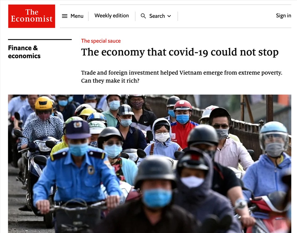Bài viết trên tờ The Economist. Ảnh chụp màn hình