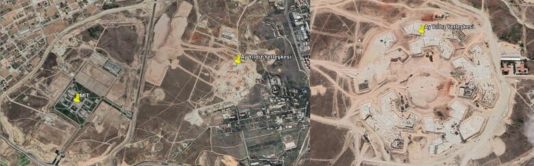 Ảnh vệ tinh địa điểm xây dựng “Lầu Năm Góc Thổ Nhĩ Kỳ“. Ảnh: Twitter/AceJace